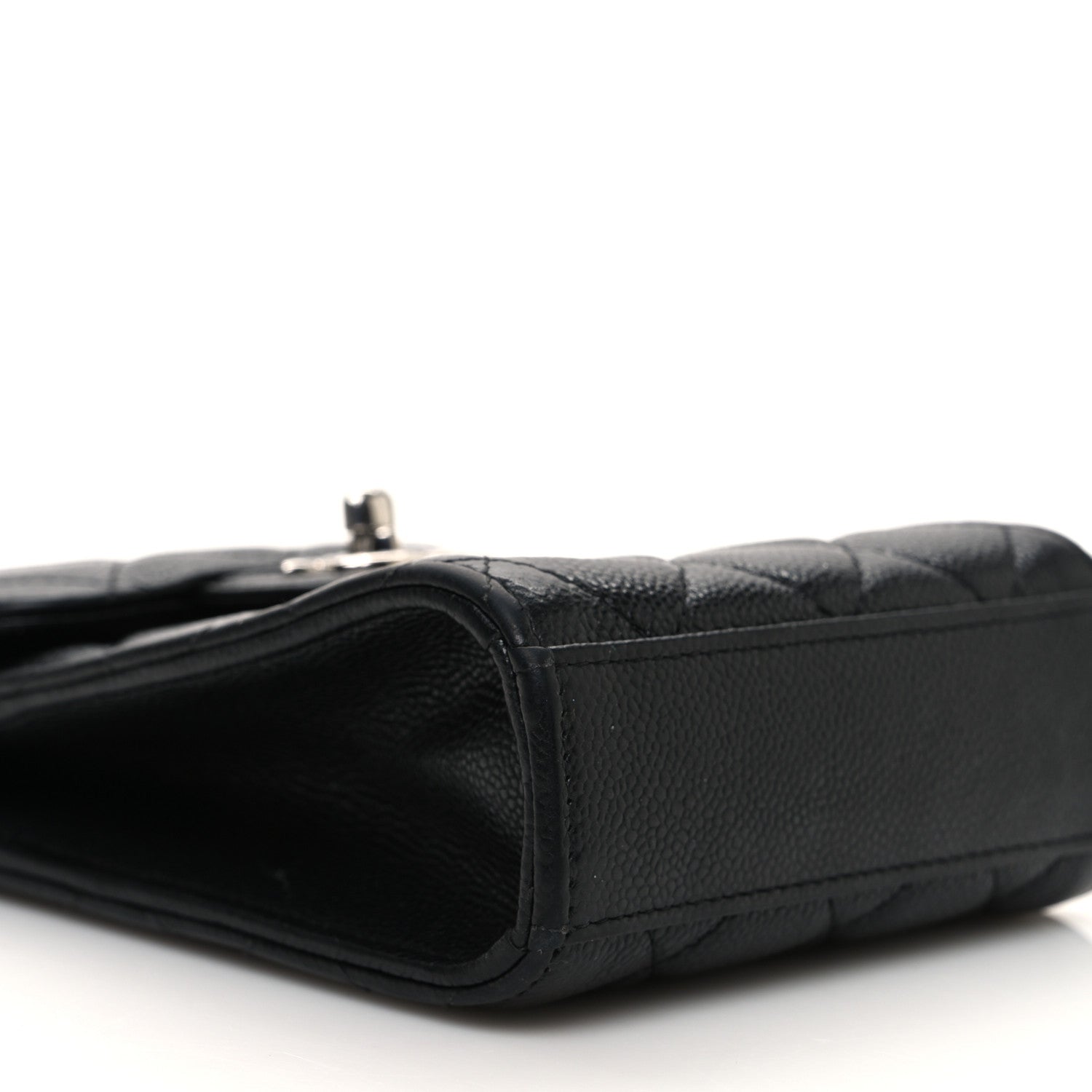 Caviar Quilted Classic Phone Holder Black