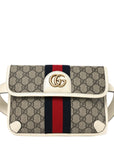 GG Supreme Monogram Web Small Ophidia Belt Bag 85 34 Beige Ebony White