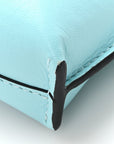 Calfskin Elephant Pouch Crossbody Bag Light Blue