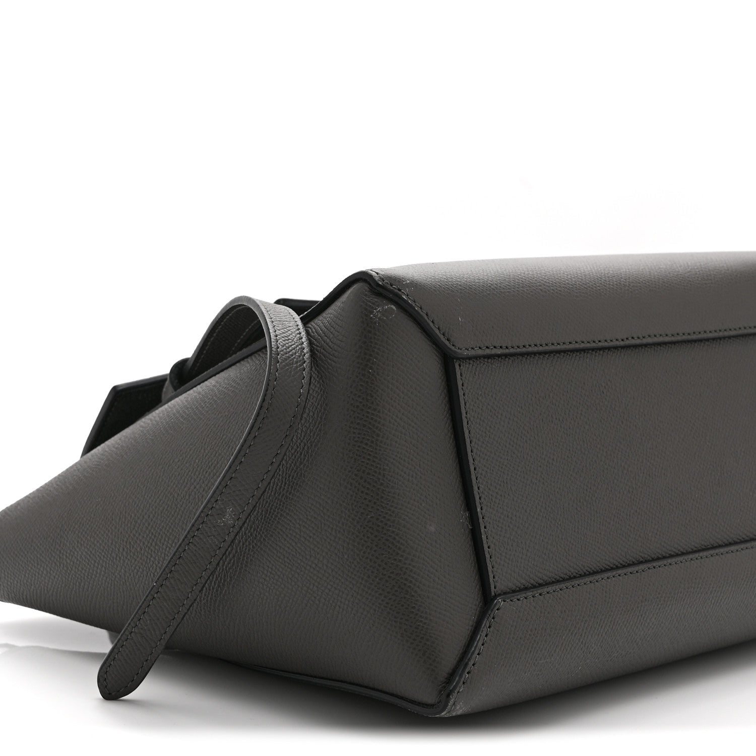Baby Grained Calfskin Micro Belt Bag Grey