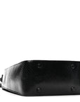 Extra Supple Calfskin Snakeskin Embossed Calfskin Small Tool 2.0 North-South Tote Black