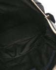 X SHAWN STUSSY Grained Calfskin Ox Head Crossbody Backpack Navy Blue