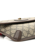 GG Supreme Monogram Neo Vintage Web Belt Bag Brown
