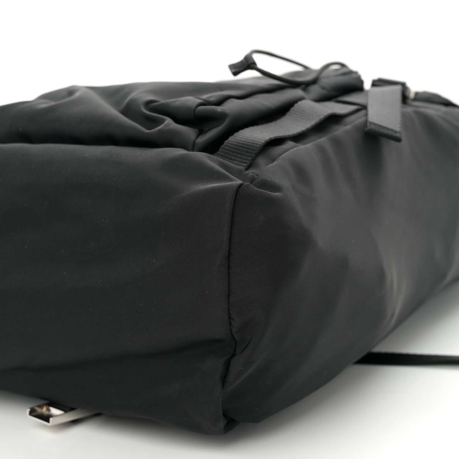 Tessuto Nylon Montagna Double Buckle Backpack Black