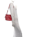 Calfskin Mini Flamenco Knot Bag Red