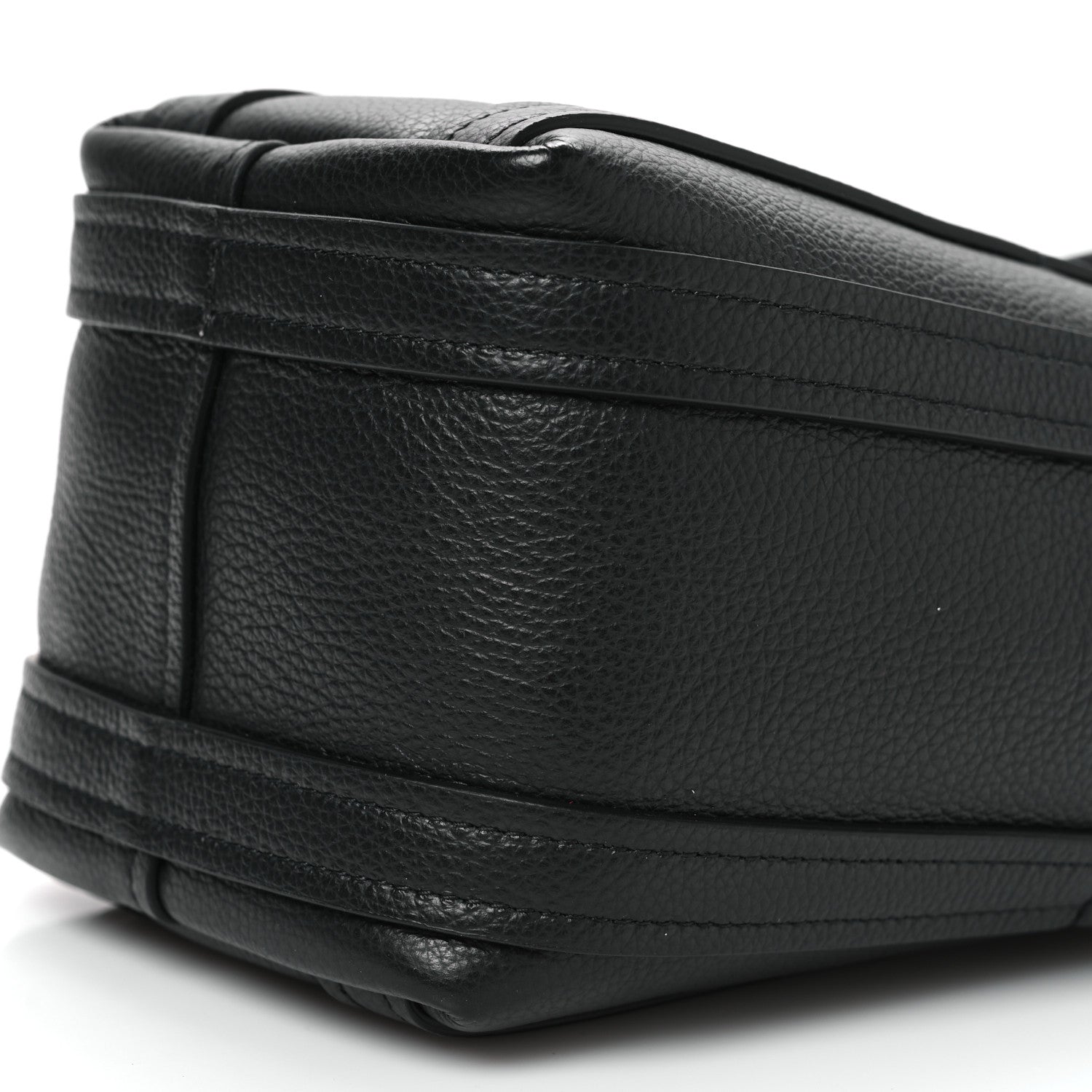 Grained Calfskin Mini 2.0 Everyday North South Shoulder Tote Bag Black