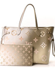 Monogram Giant Spring In The City Neverfull MM Sunset Kaki