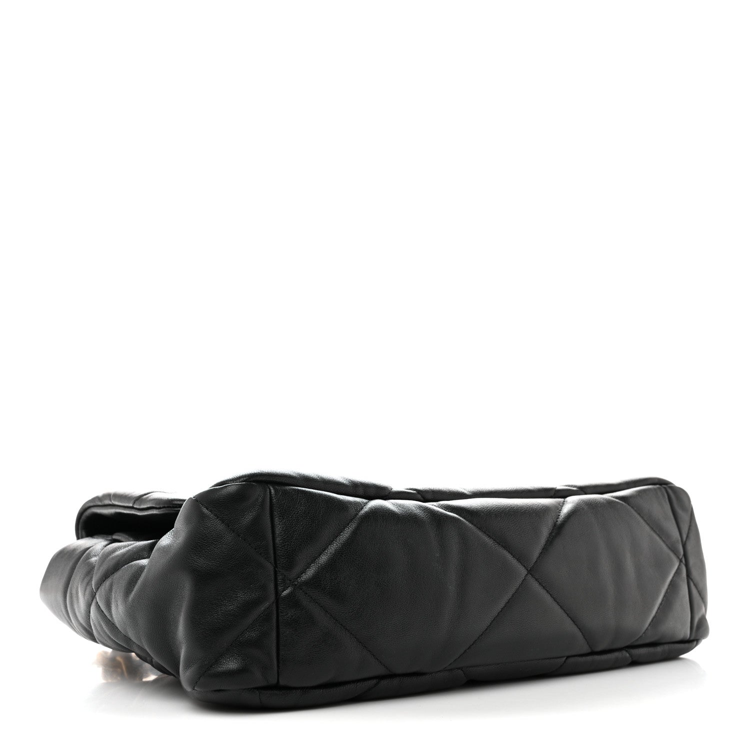 Lambskin Quilted Large CHNL 19 Flap Black