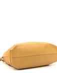 Mellow Nappa Donut Chain Large Flamenco Knot Clutch Sahara