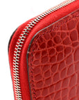 Shiny Alligator Azap Wallet Geranium