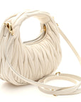 Nappa Matelasse Mini Wander Hobo White