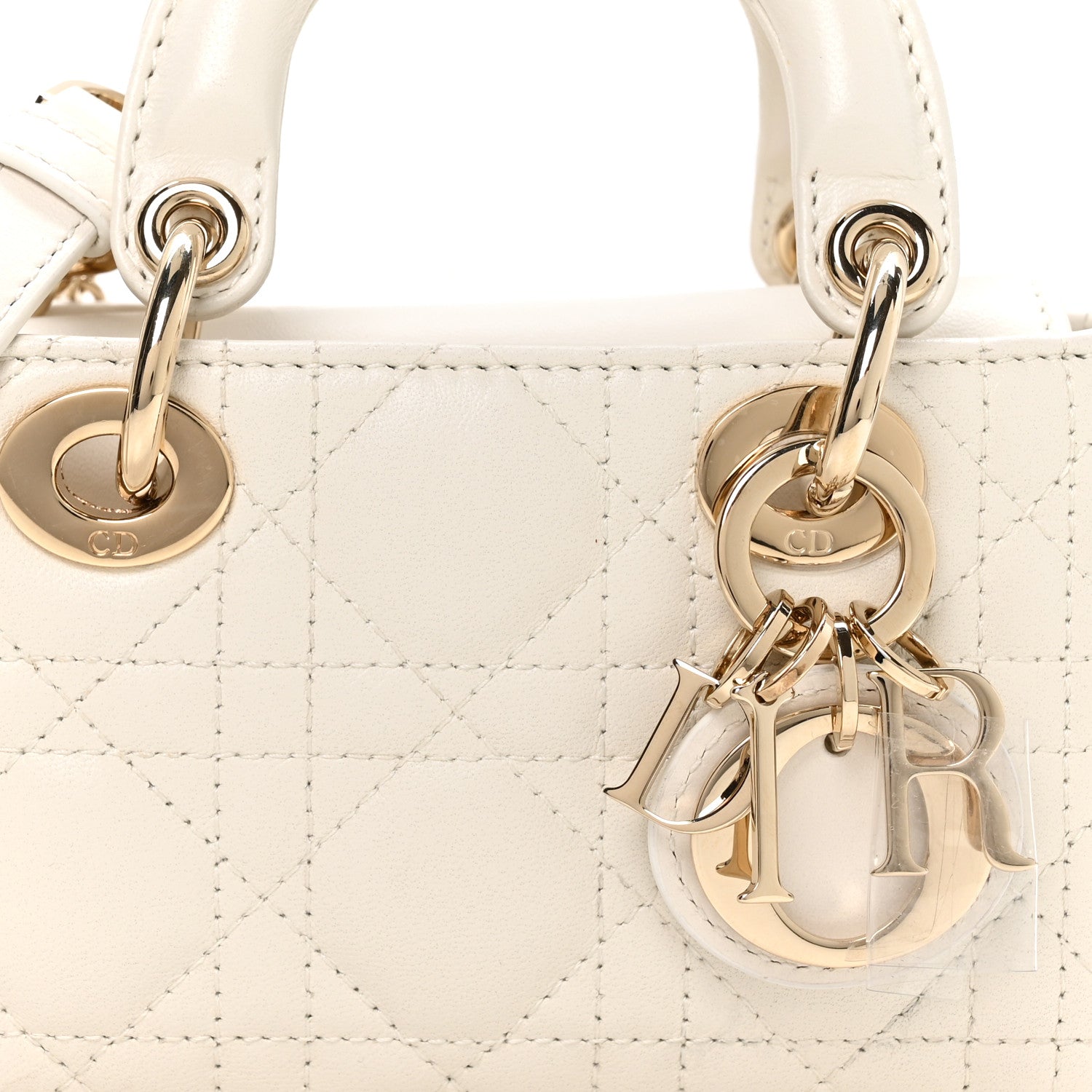 Lambskin Cannage Micro Lady D-Joy Latte