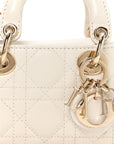 Lambskin Cannage Micro Lady D-Joy Latte