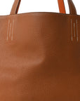 Taurillon Clemence Double Sens Reversible Tote Orange Gold