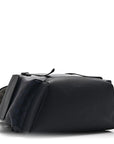 GG Supreme Monogram Textured Dollar Calfskin Medium Ophidia Double Buckle Backpack Blue Dark Blue Black