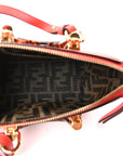 Vitello King Plexiglass Logo Embossed Mini By The Way Top Handle Boston Bag Papavero