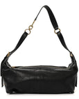 Shiny Grained Calfskin Macrocannage Medium D-Journey Bag Black