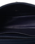 Lambskin Quilted Mini Rectangular Flap Dark Navy Blue