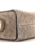 Suede Quilted Mini CHNL 25 Handbag Dark Grey