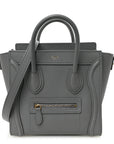 Baby Drummed Calfskin Nano Luggage Kohl
