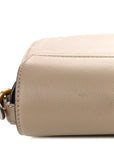 Grained Calfskin La Medusa Flap Shoulder Bag Taupe