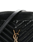 Calfskin Matelasse Monogram Lou Camera Bag Black