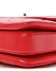 Lambskin Quilted Small Trendy CC Flap Dual Handle Bag Red