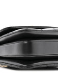 Lambskin Crystal Quilted Mini Trendy CC Dual Handle Flap Bag Black