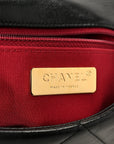 Goatskin Quilted Large CHNL 19 Flap Black
