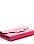 Ostrich Constance Long Wallet Rose Tyrien