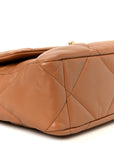 Lambskin Quilted Large CHNL 19 Flap Brown
