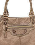 Agneau Giant 12 Rose Gold Hardware Work Gris Poivre