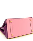 Chevre Mysore Horseshoe Birkin 30 Rose Confetti Anemone Lime