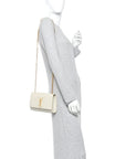 Grain De Poudre Small Monogram Kate Satchel Crema Soft