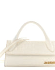 Calfskin Crocodile Embossed Le Chiquito Long White