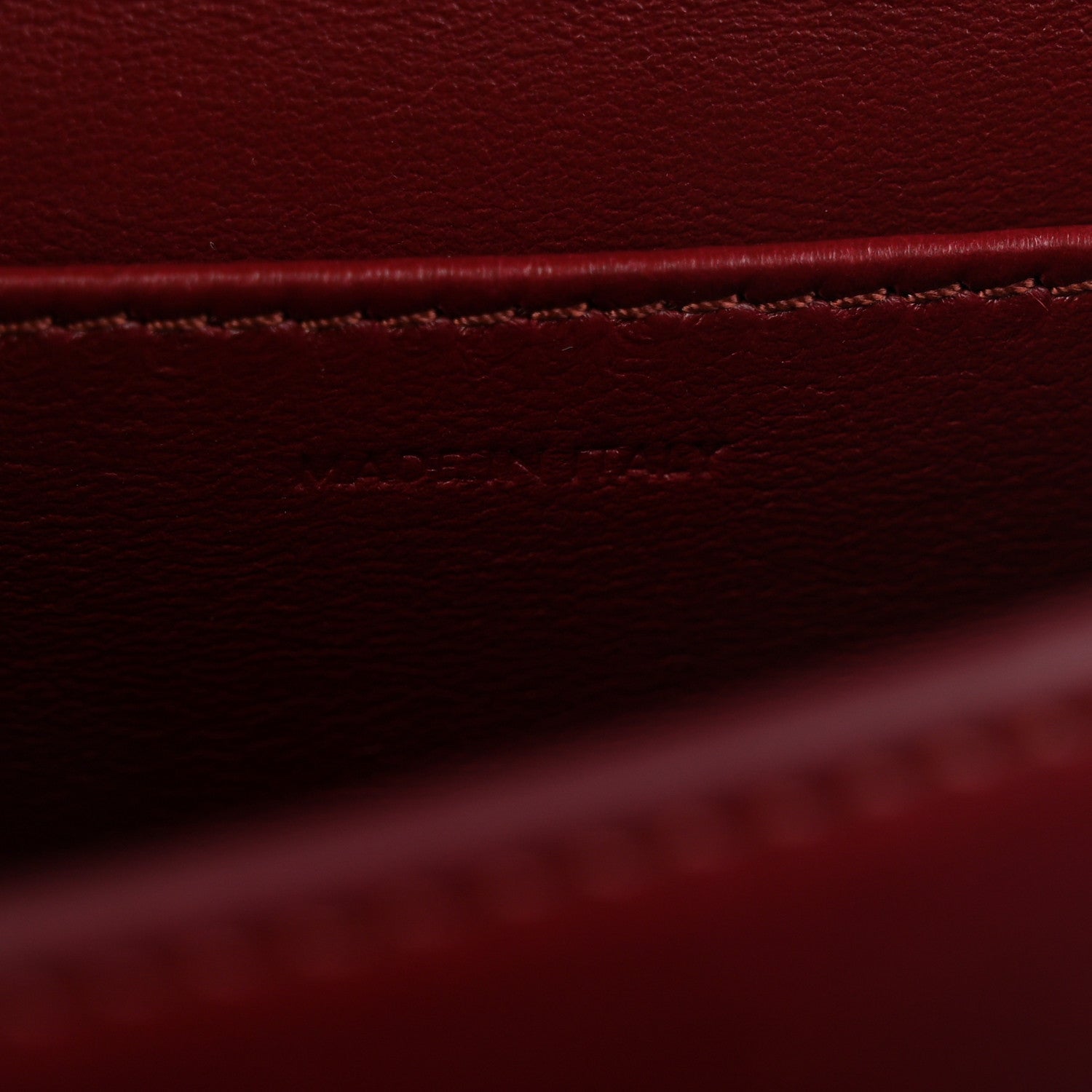 Liege Calfskin Teen Classic Box Flap Bag Burgundy
