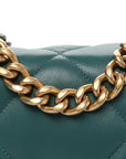 Lambskin Quilted Medium CHNL 19 Flap Green