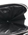 Nappa Soft Padded Mini Triangle Crossbody Pouch Black