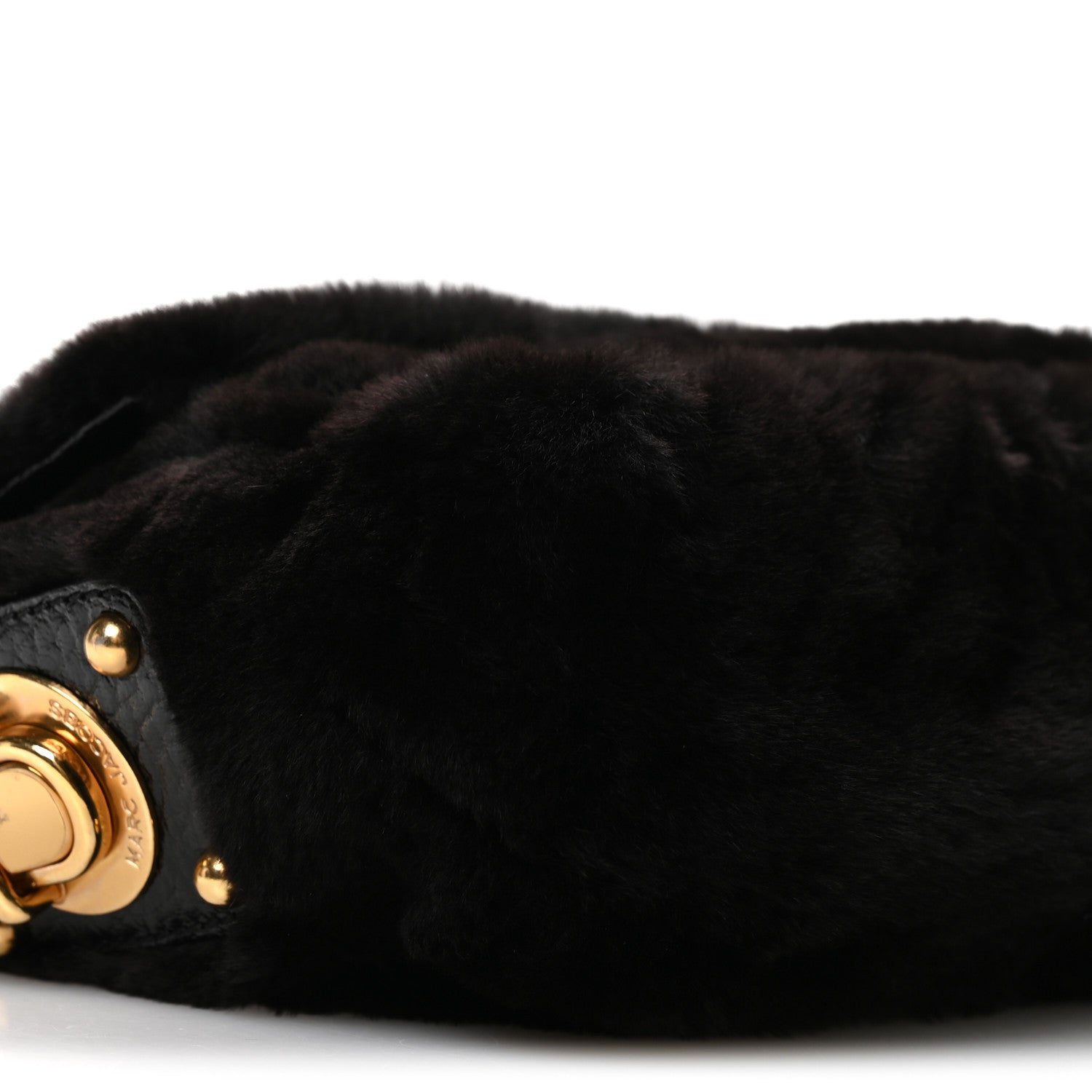 Faux Fur Clutch Black