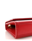 Smooth Calfskin Medium Classic Monogram Kate Tassel Satchel Lipstick Red