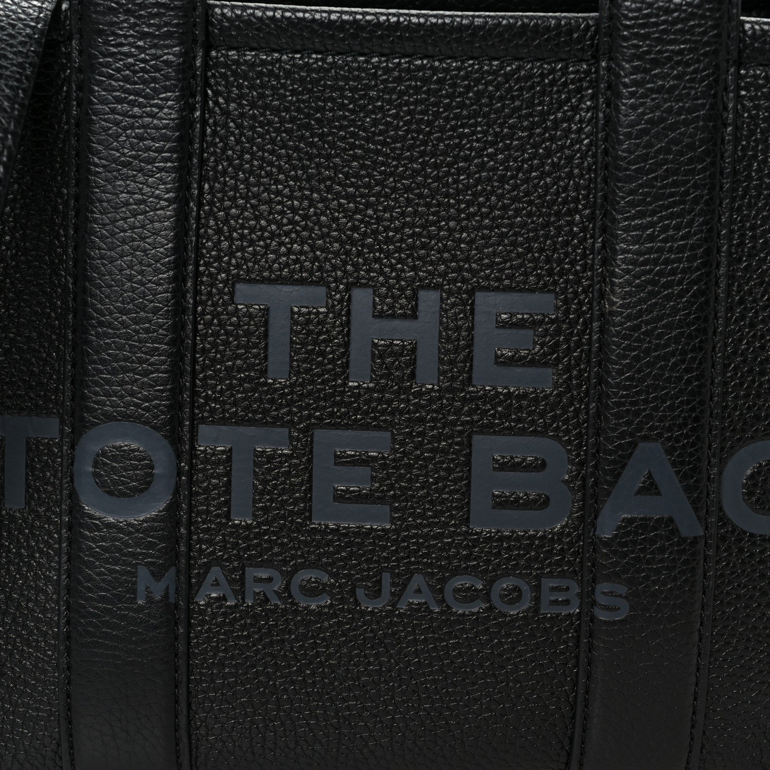 Grained Calfskin Small The Tote Bag Black