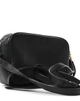 Pebbled Calfskin Small Soho Disco Bag Black