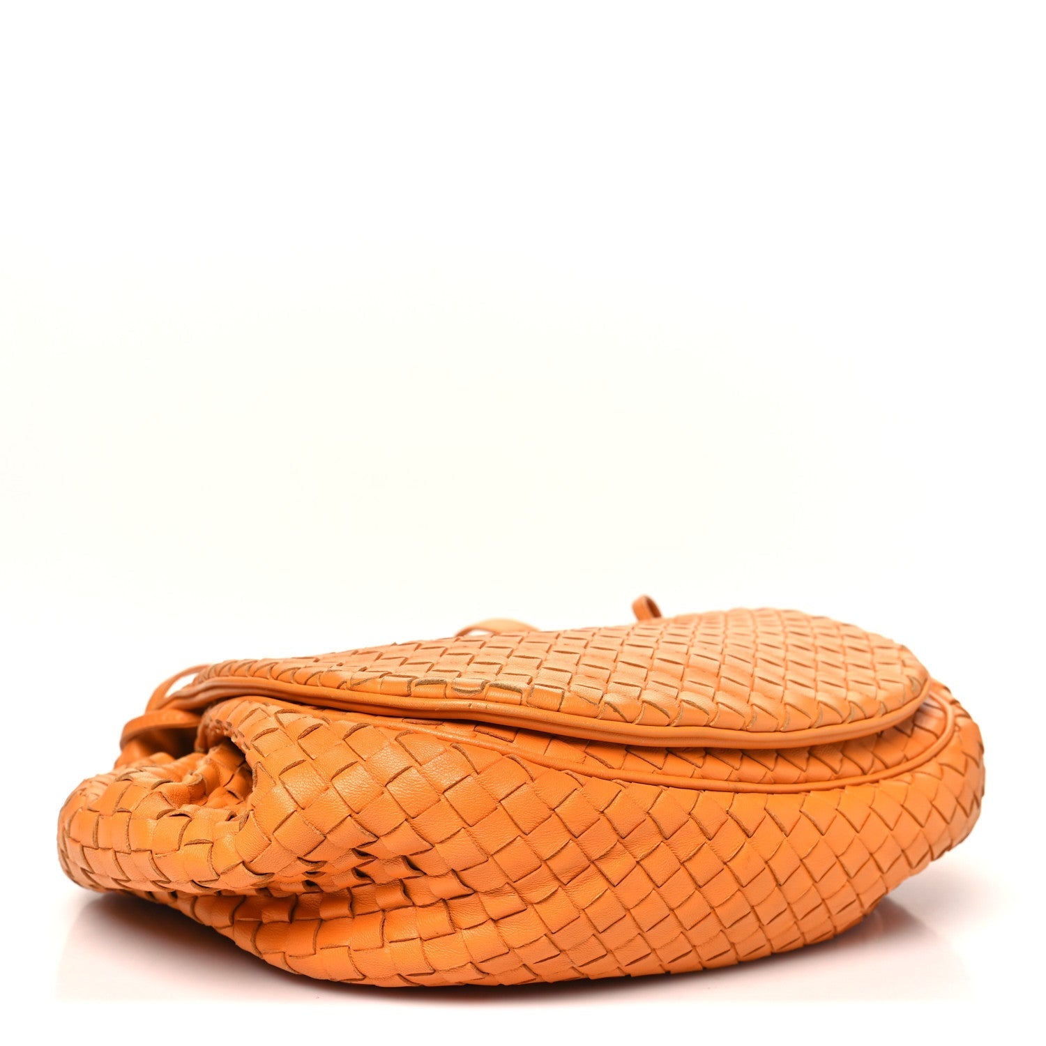 Nappa Intrecciato Drawstring Messenger Flap Orange