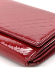 Patent Calfskin Wallet Red