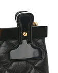 Aged Calfskin Quilted 2.55 Reissue Mini Hanger Flap Black