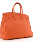 Togo Birkin 35 Orange
