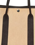 Toile Buffle Gala Garden Party Tote 36 MM Marron Fonce