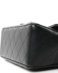 Lambskin Quilted Mini Rectangular Flap Black