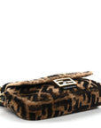 Shearling Vitello Dolce Macro FF 1974 Baguette Tobacco Black