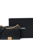 Calfskin Quilted New Medium Boy Flap Black